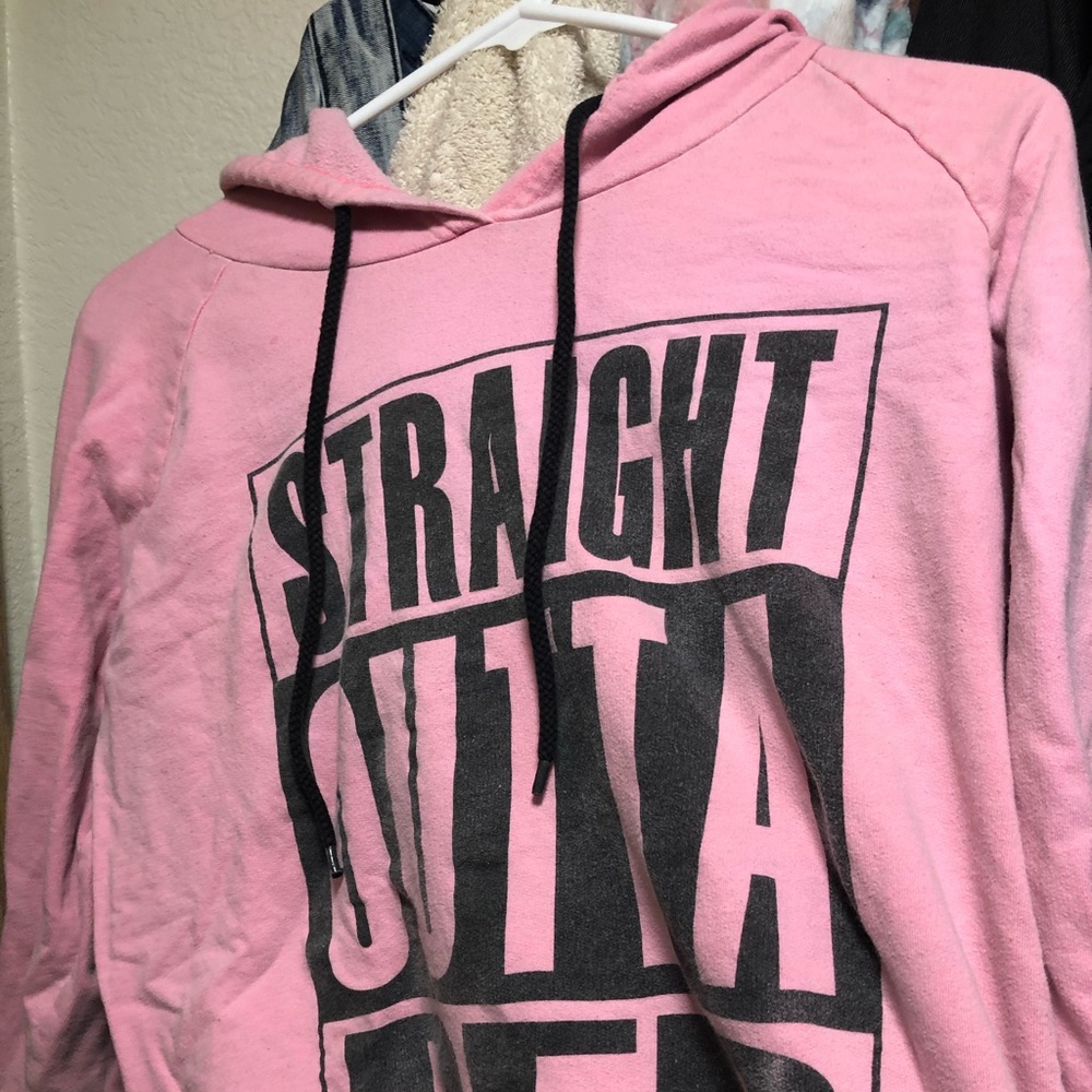 Pink Straight Outta Bed Hoodie